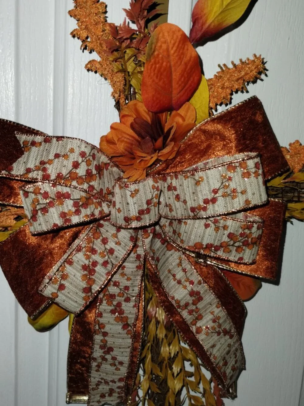 Handmade Fall Cross Wreath